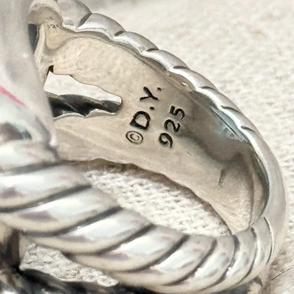 David Yurman Moonlight Ice Hampton Blue Topaz Diamond Albion Ring - Picture 10 of 12